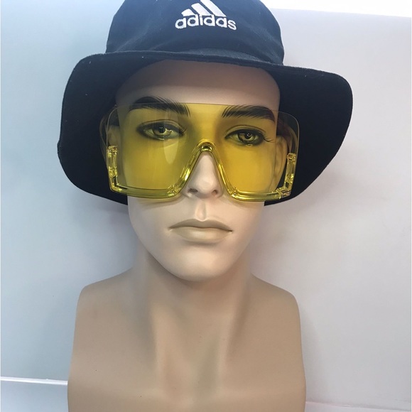 New Season Gucci Eyewear Mask-shaped frame sunglasses - Picture 4 of 14